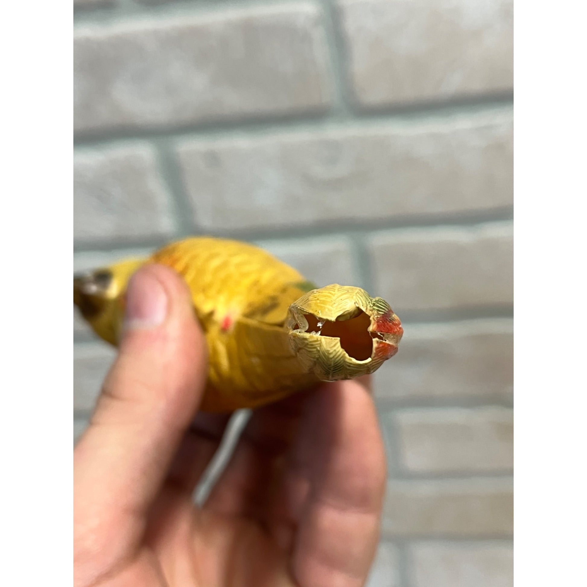 Vintage Parrot Birds Celluloid Toy Christmas Putz Decoration Ornaments Lot (2)