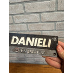 Vintage Danieli Engineering Cast Aluminum Steampunk Machine Sign Plaque