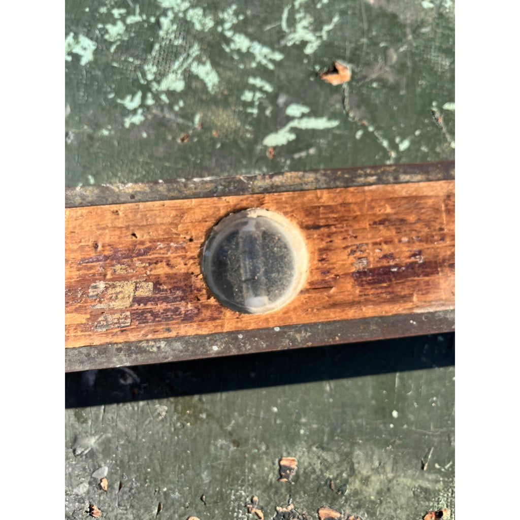 Vintage Wooden 4ft Carpenter's Level Tool Brass & Wood 48" Stanley?