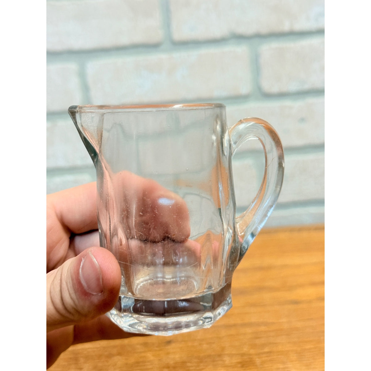 Vintage Child's Miniature Glass Iced Tea Pitcher & Drinking Glasses
