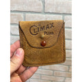 Vintage Climax Chewing Tobacco Plug Leather Pocket Pouch With Snap Flap Closure