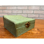 Antique Vintage Celluloid Hankies Dresser Box Light Green Handkerchiefs Victorian