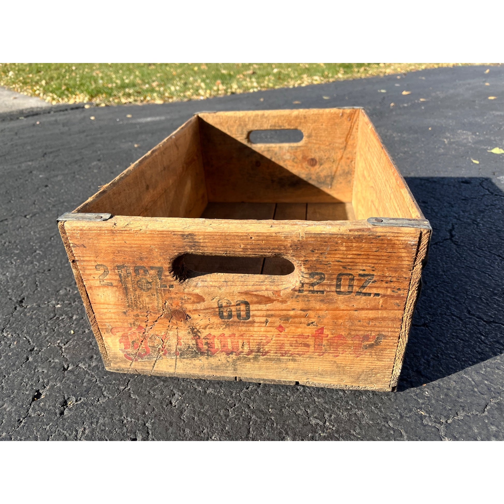 Vintage Braumeister Steine Beer Bottle Wooden Crate Case Box Milwaukee Wis