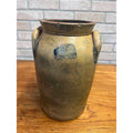 Original 19th c. Stoneware P.H. Smith Springfield Ohio Crock Double Handle Jar OH