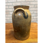Original 19th c. Stoneware P.H. Smith Springfield Ohio Crock Double Handle Jar OH