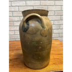 Original 19th c. Stoneware P.H. Smith Springfield Ohio Crock Double Handle Jar OH