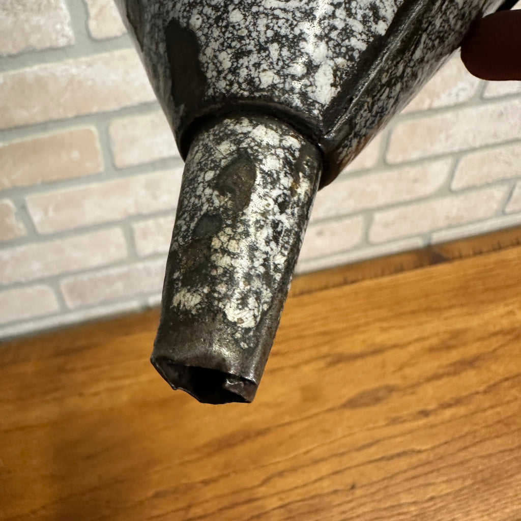 Antique Brown White Mottled Graniteware Enamelware Funnel Primitive Farmhouse