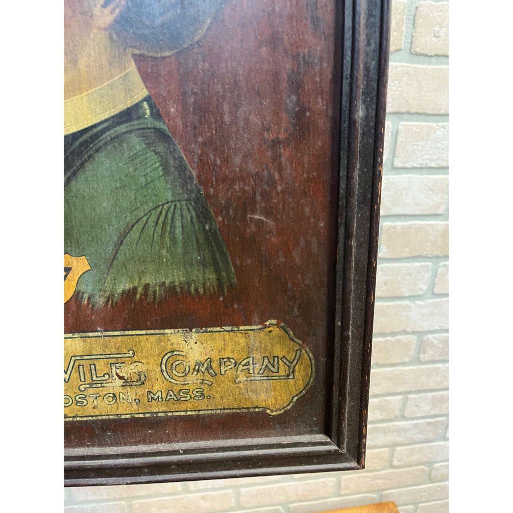 Early Vintage Loose-Wiles Oxford Chocolates Advertising Sign Painted Wood Boston