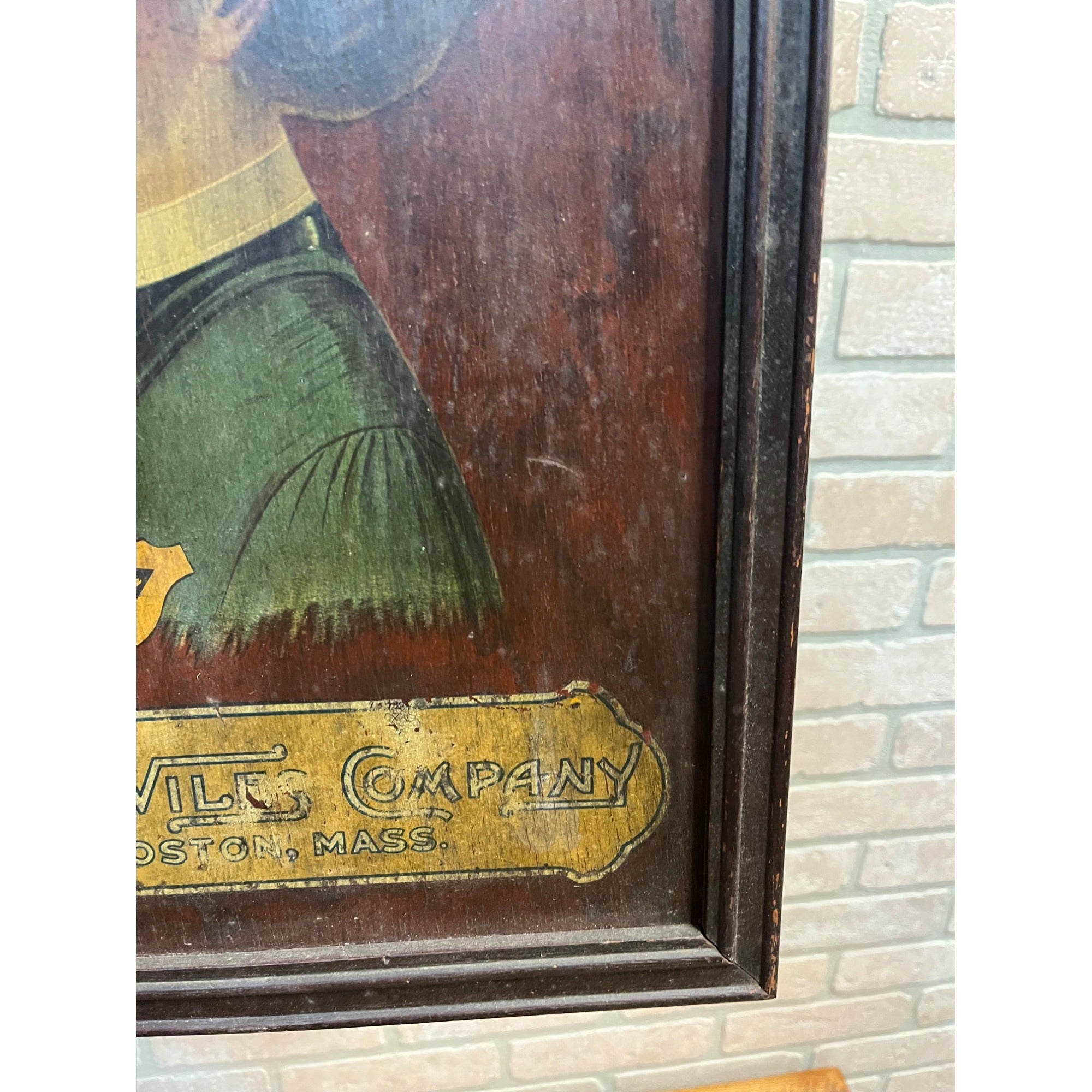 Early Vintage Loose-Wiles Oxford Chocolates Advertising Sign Painted Wood Boston