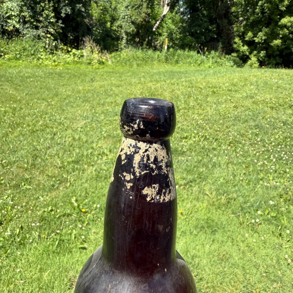 Schlitz Amber blob Top Beer Bottle With Schlitz Globe 12oz Wisconsin Wi Bold