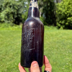 Schlitz Amber blob Top Beer Bottle With Schlitz Globe 12oz Wisconsin Wi Bold