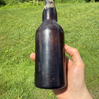 Schlitz Amber blob Top Beer Bottle With Schlitz Globe 12oz Wisconsin Wi Bold