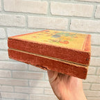 Antique Victorian Lithograph 6-View Picture Wooden Toy Blocks Puzzle in Wood Box