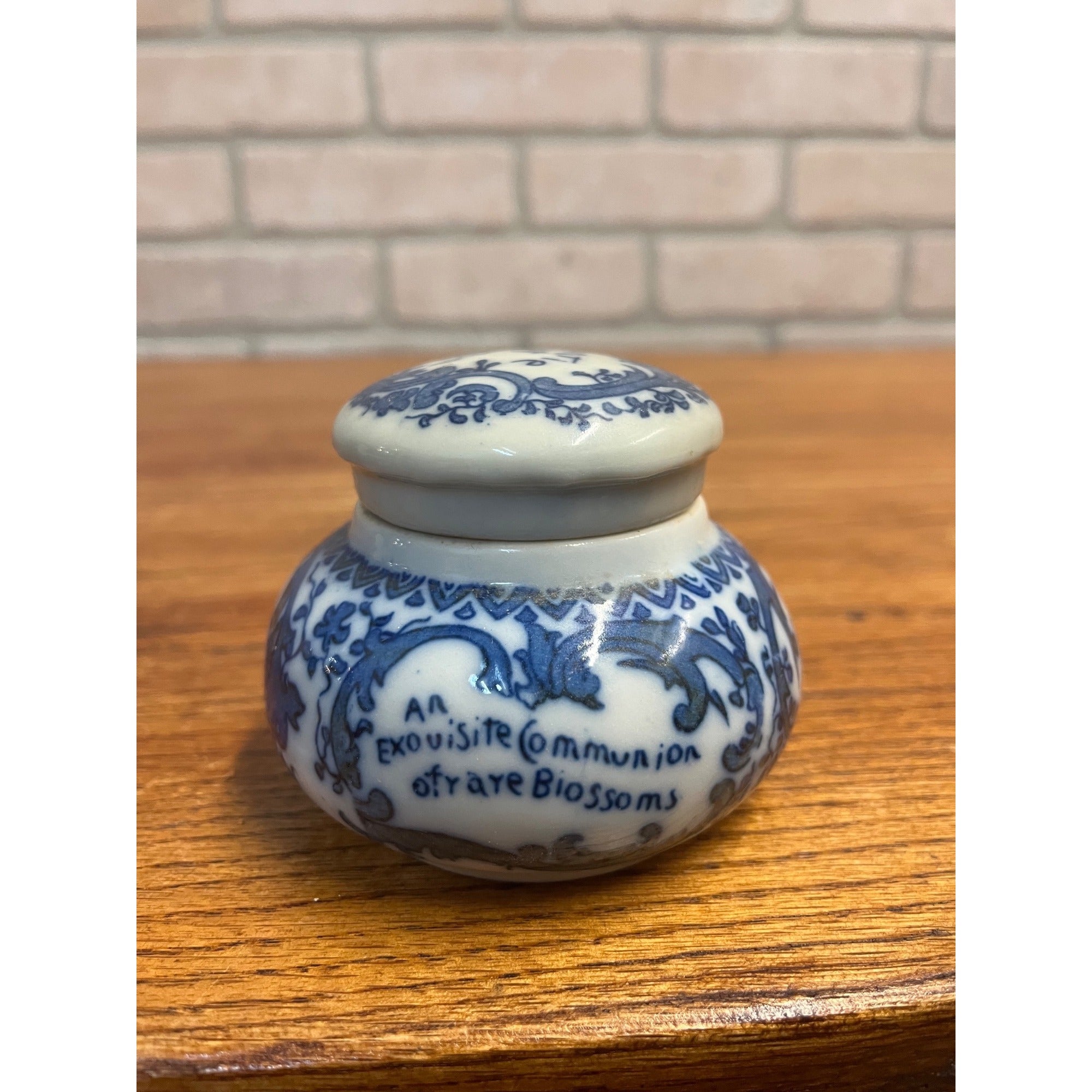 Antique 1800s Magda Toilet Cream Porcelain Jar CJ. Countie & Co Boston