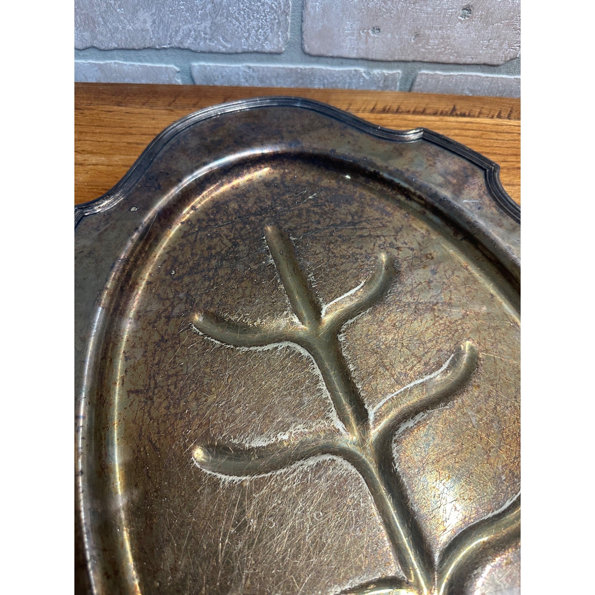 Vintage BSCEP Barbour Silver Co. MEAT PLATTER Tray Tree of Life