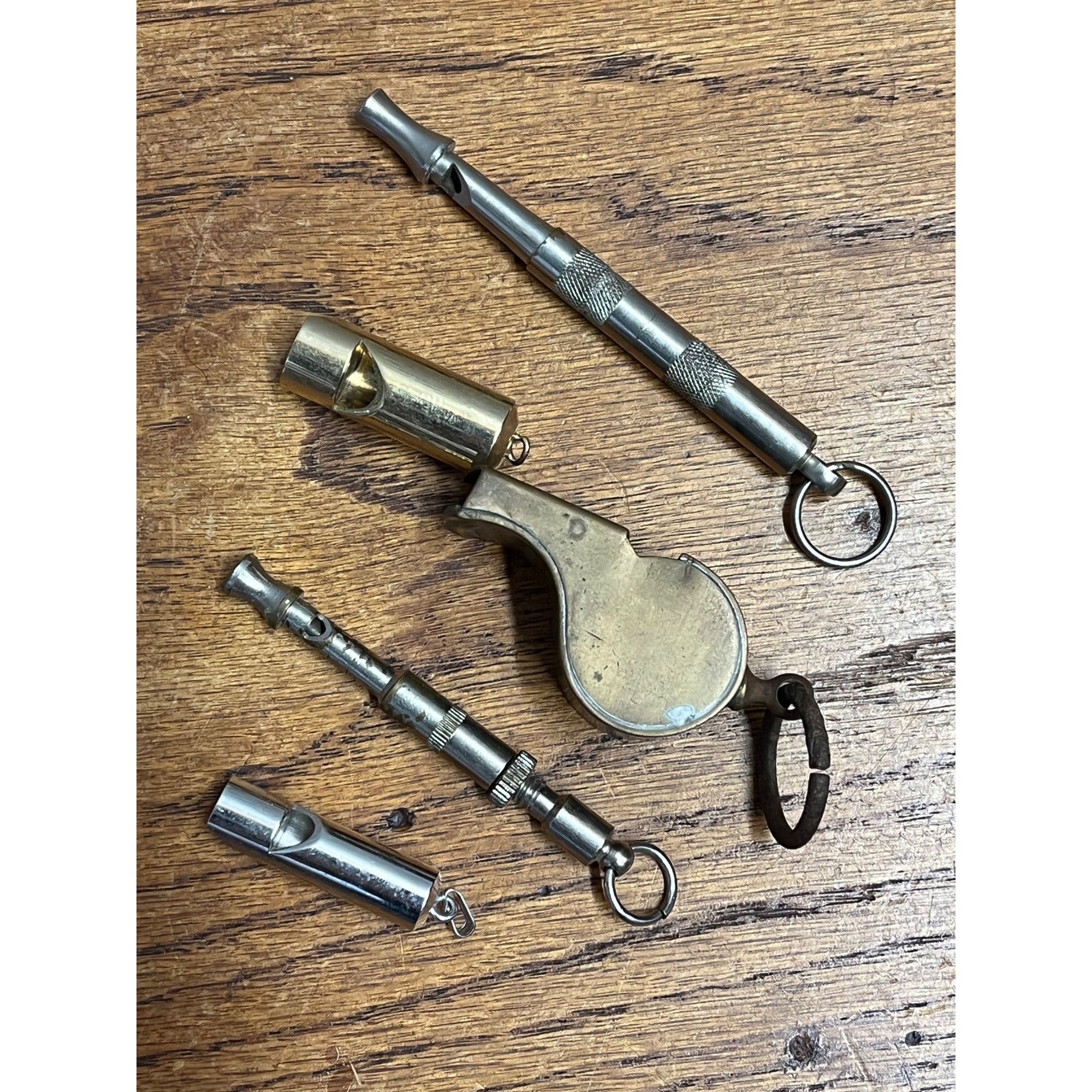 Vintage Whistle Lot Military Made USA Pocket Watch Fob Keychain Pendant Police