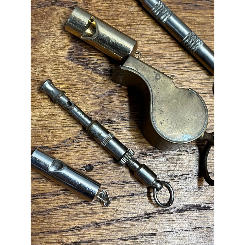 Vintage Whistle Lot Military Made USA Pocket Watch Fob Keychain Pendant Police