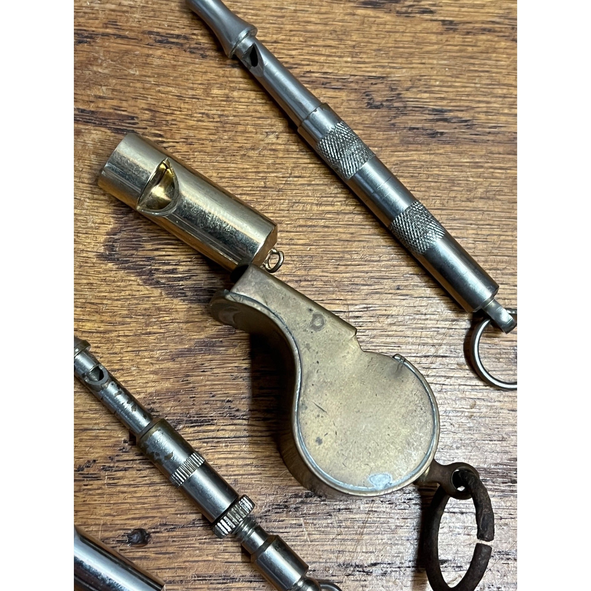 Vintage Whistle Lot Military Made USA Pocket Watch Fob Keychain Pendant Police