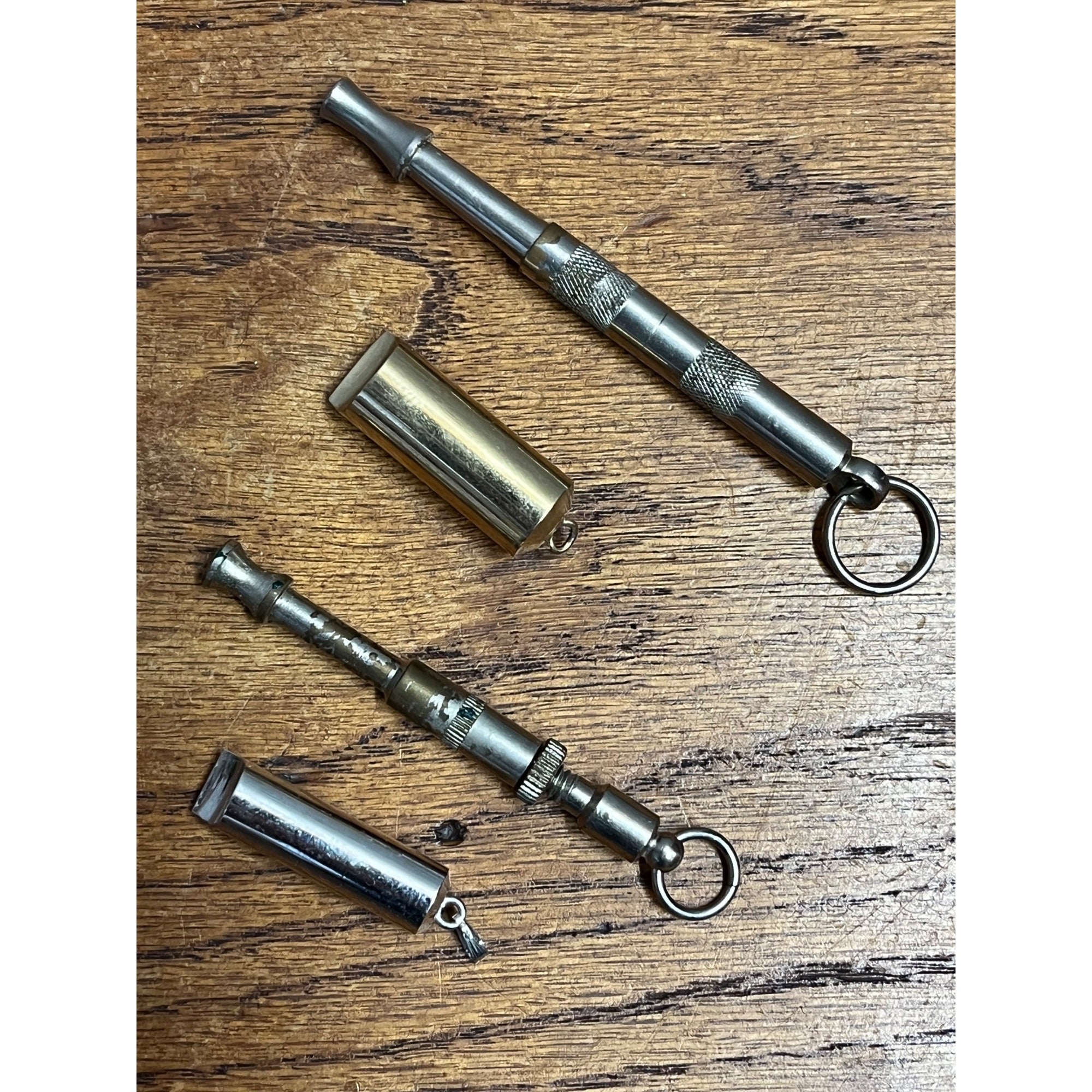 Vintage Whistle Lot Military Made USA Pocket Watch Fob Keychain Pendant Police
