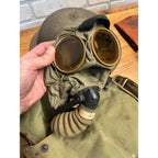 Original WWI Doughboy Helmet M1917 Gas Mask Kit United States World War One Lot Militaria Armed Forces