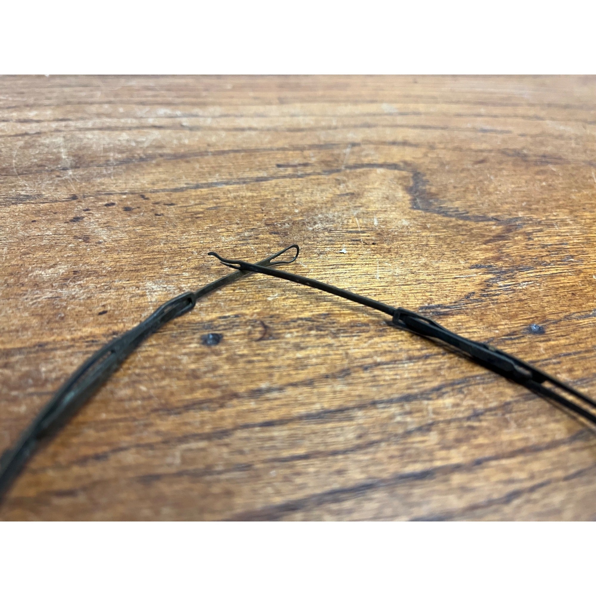 Antique 1800s Brass Slider Wire Rim Eyeglasses Adjustable Temple Arm Spectacles