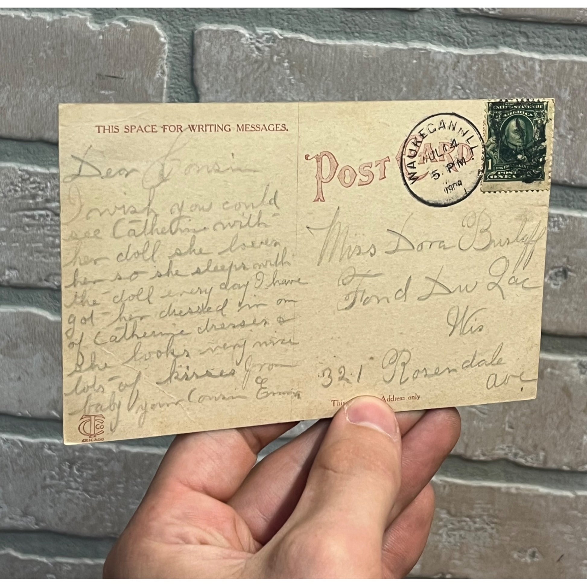 Vintage 1900s Waukegan Illinois Postcard Corn Products Refining Co