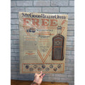 Vintage 1920s Watkins Liniment Drug Store Advertising Sign Paper Litho Poster