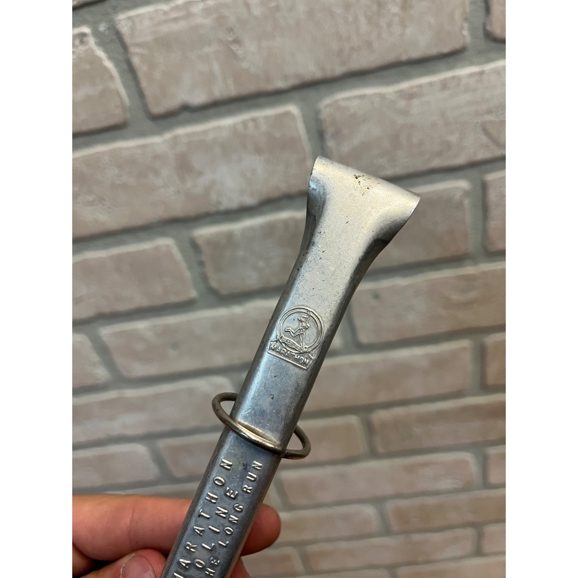 Vintage Marathon Oil Service Gas Station Advertising Promo Aluminum Kitchen Tongs