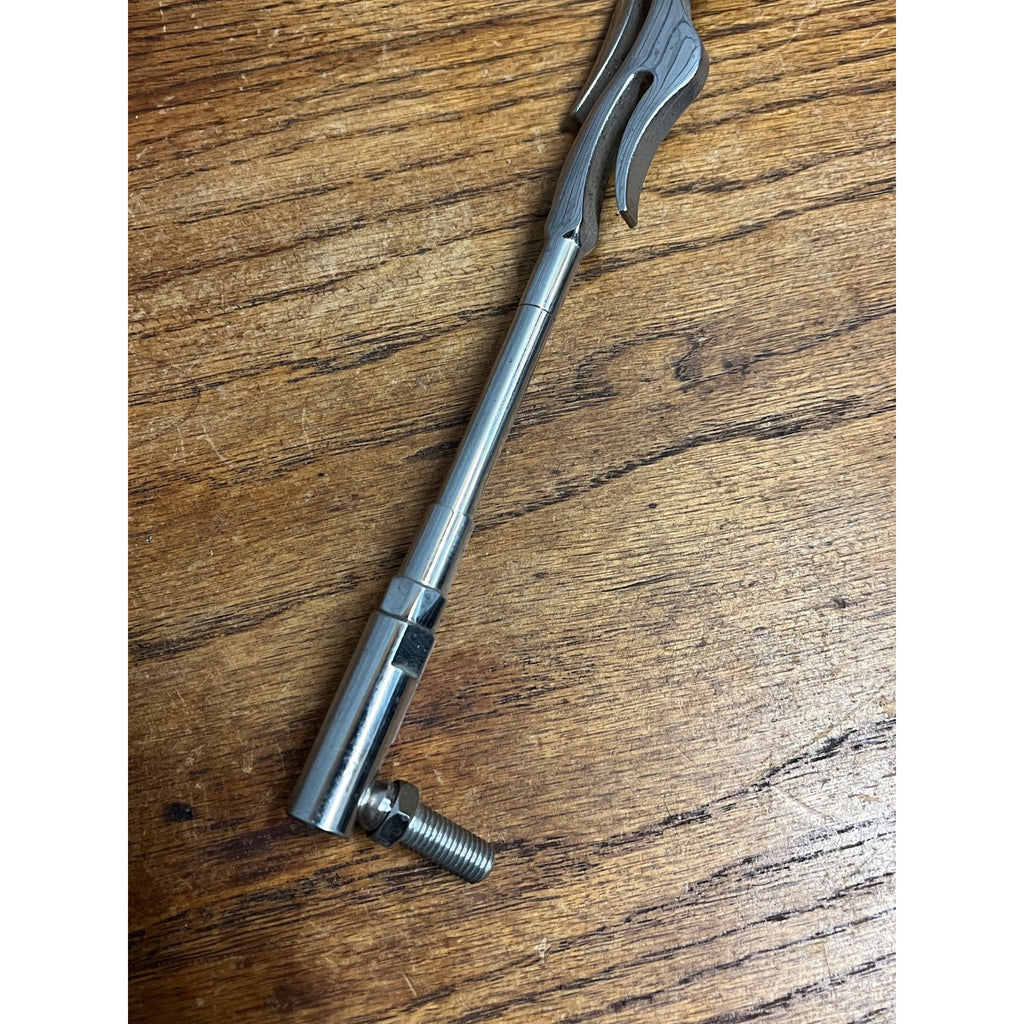 Vintage Chrome Harley Davidson Transmission Shift Rod Flames 12.5"