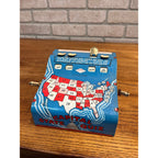 Vintage Tin Litho Toy Wolverine State Capital Quiz Trivia Game Push 48 States