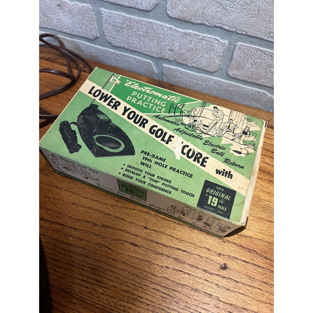 Vintage 1950s "Electromatic" Golf Putting Practice Device 19th Hole Model 1901 Brandell Products