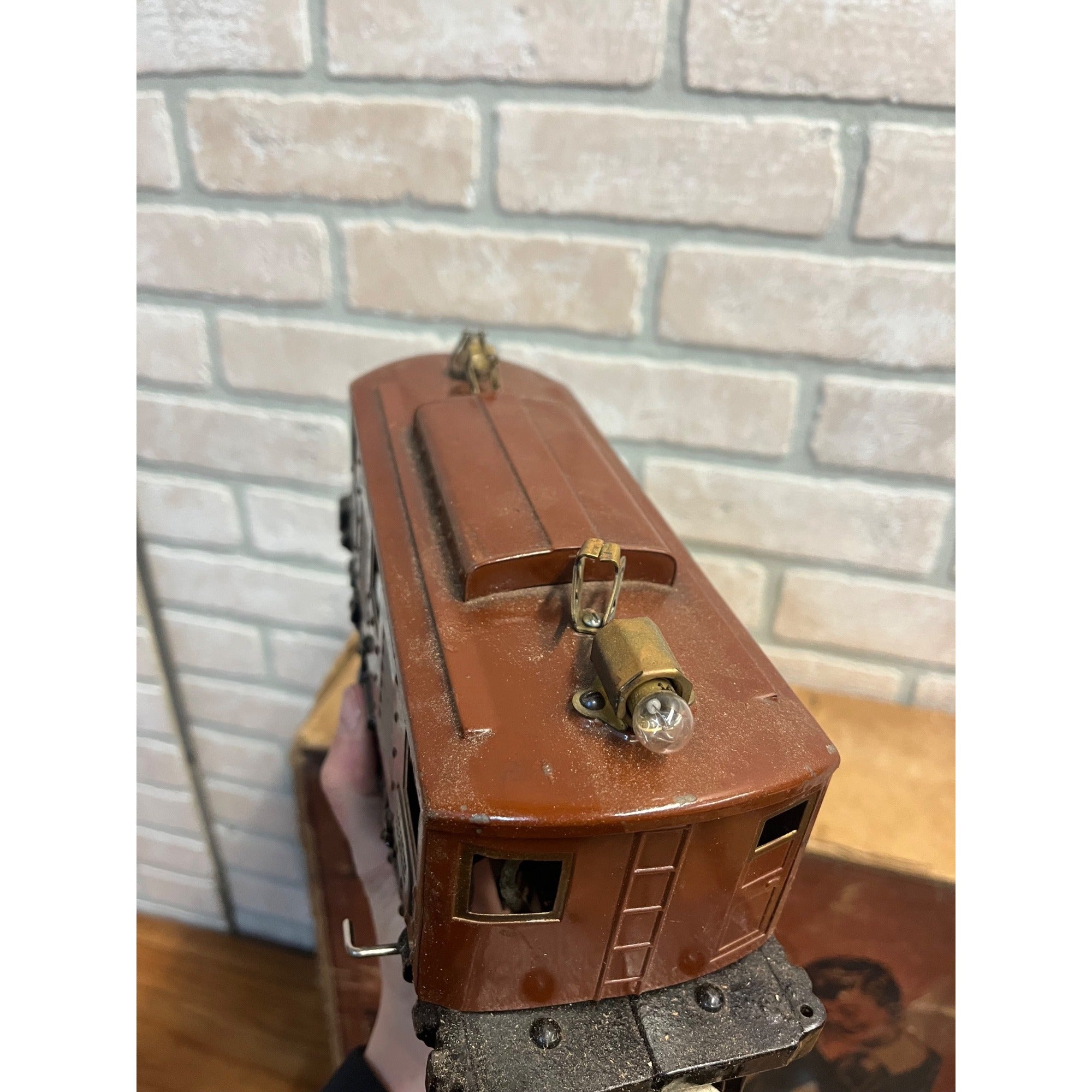 Original Vintage Ives Toys Train Set #691 w/ Original Box #3235 Motor Car 2.25 Gauge