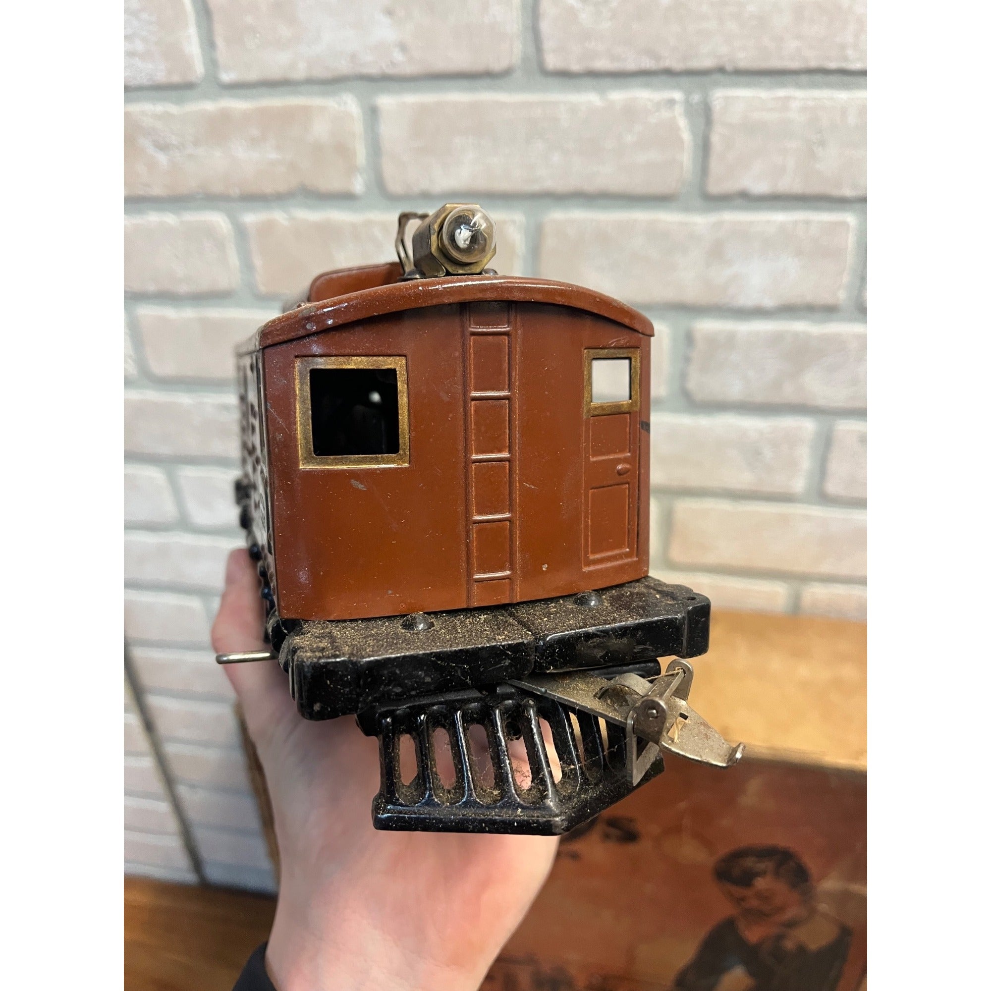 Original Vintage Ives Toys Train Set #691 w/ Original Box #3235 Motor Car 2.25 Gauge