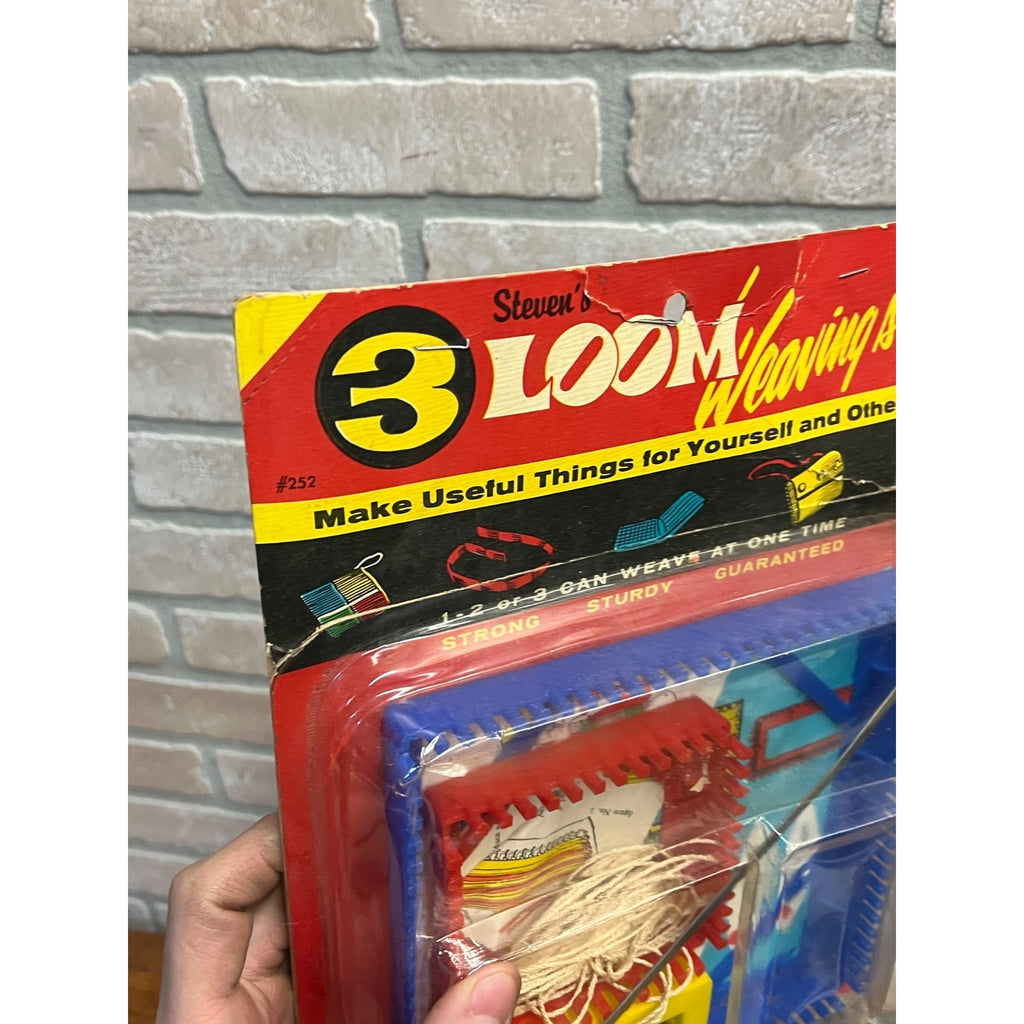Vintage 1963 Steven Mfg Co. 3 Loom Weaving Set NOS NEW Store Package