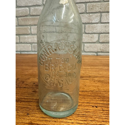 Conrad Seipp Brewing Co Chicago Blob Beer Bottle Illinois ILL IL Pre-Pro CLEAN