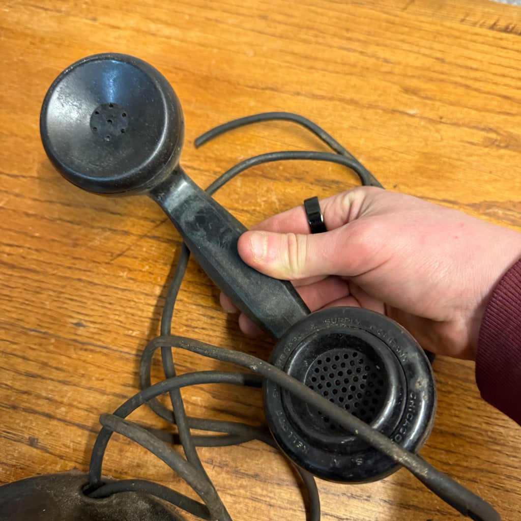 Vintage Kellogg Switchboard Supply Co Hotel Telephone Receiver Handset Black