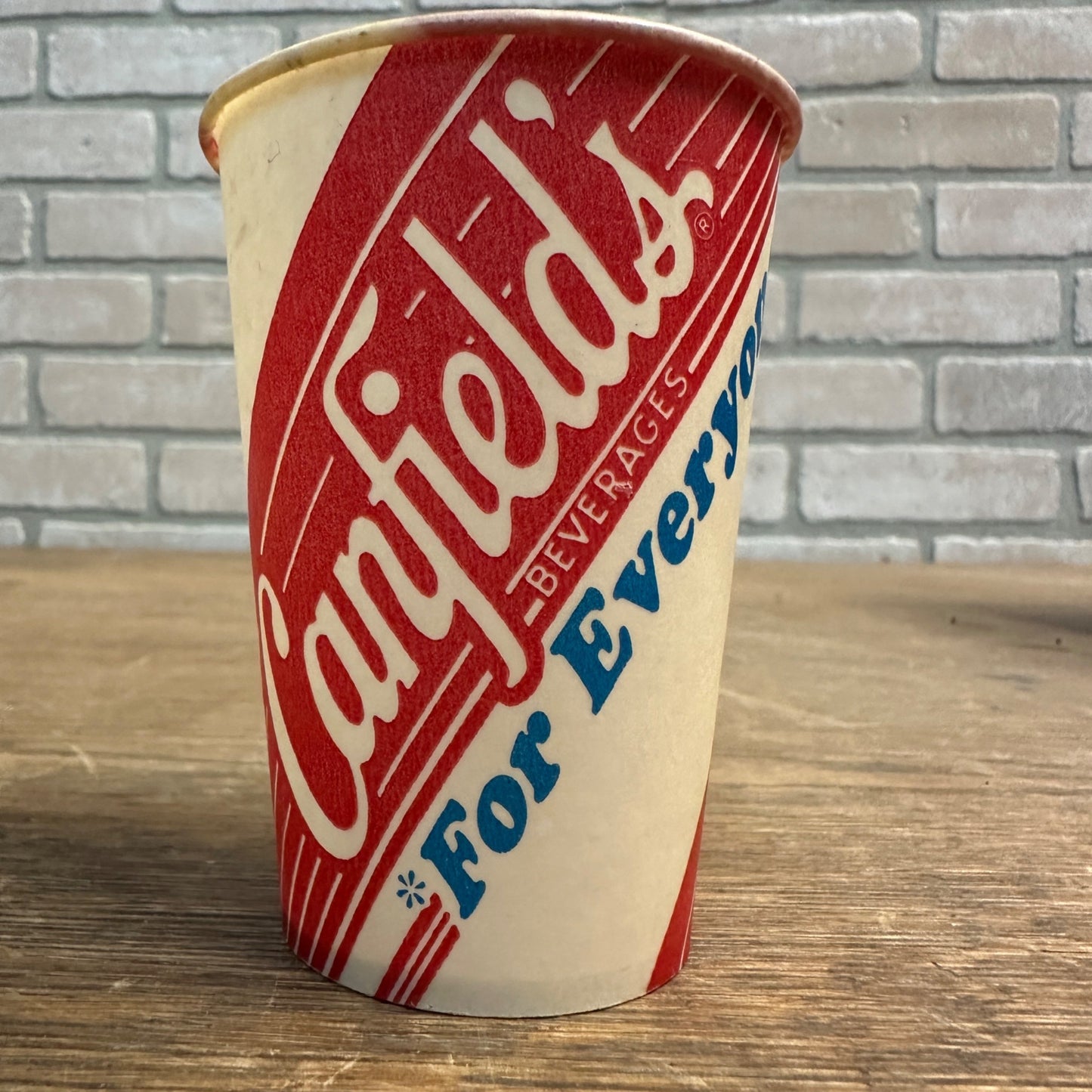 Vintage Canfields Soda Beverages Paper Wax Cup Promotional 7oz