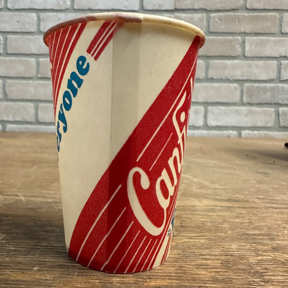 Vintage Canfields Soda Beverages Paper Wax Cup Promotional 7oz