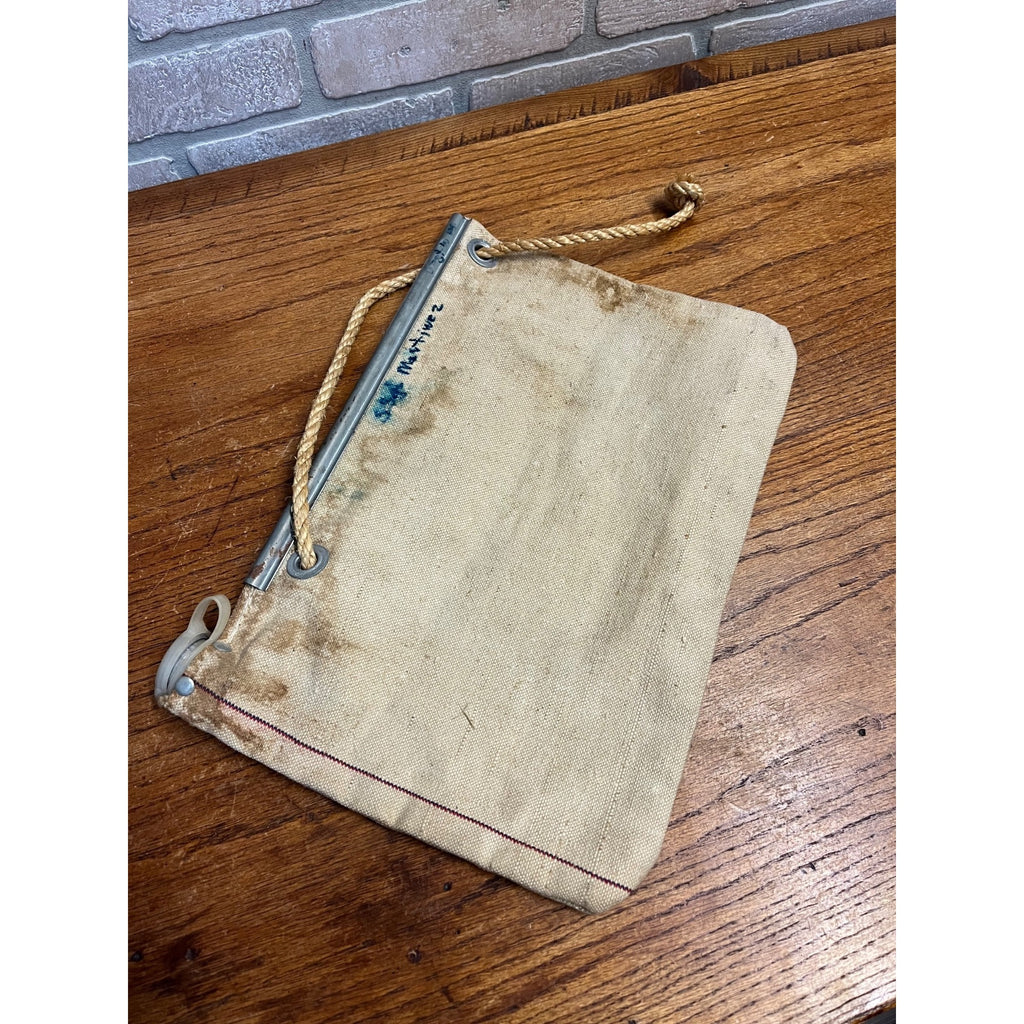 Original Vintage Water Bag Safesport Made USA Genuine Scottish Flax Canvas