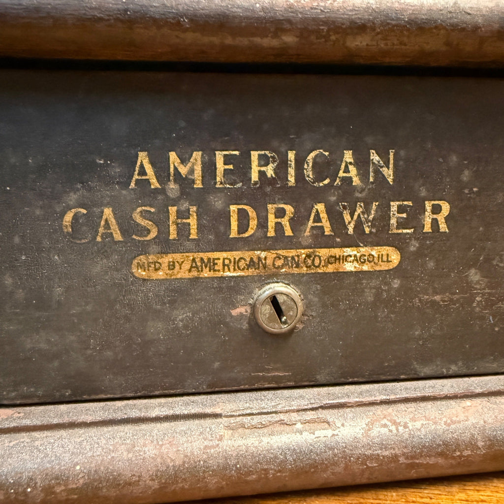 1920s American Cash Register Wooden Drawer Base