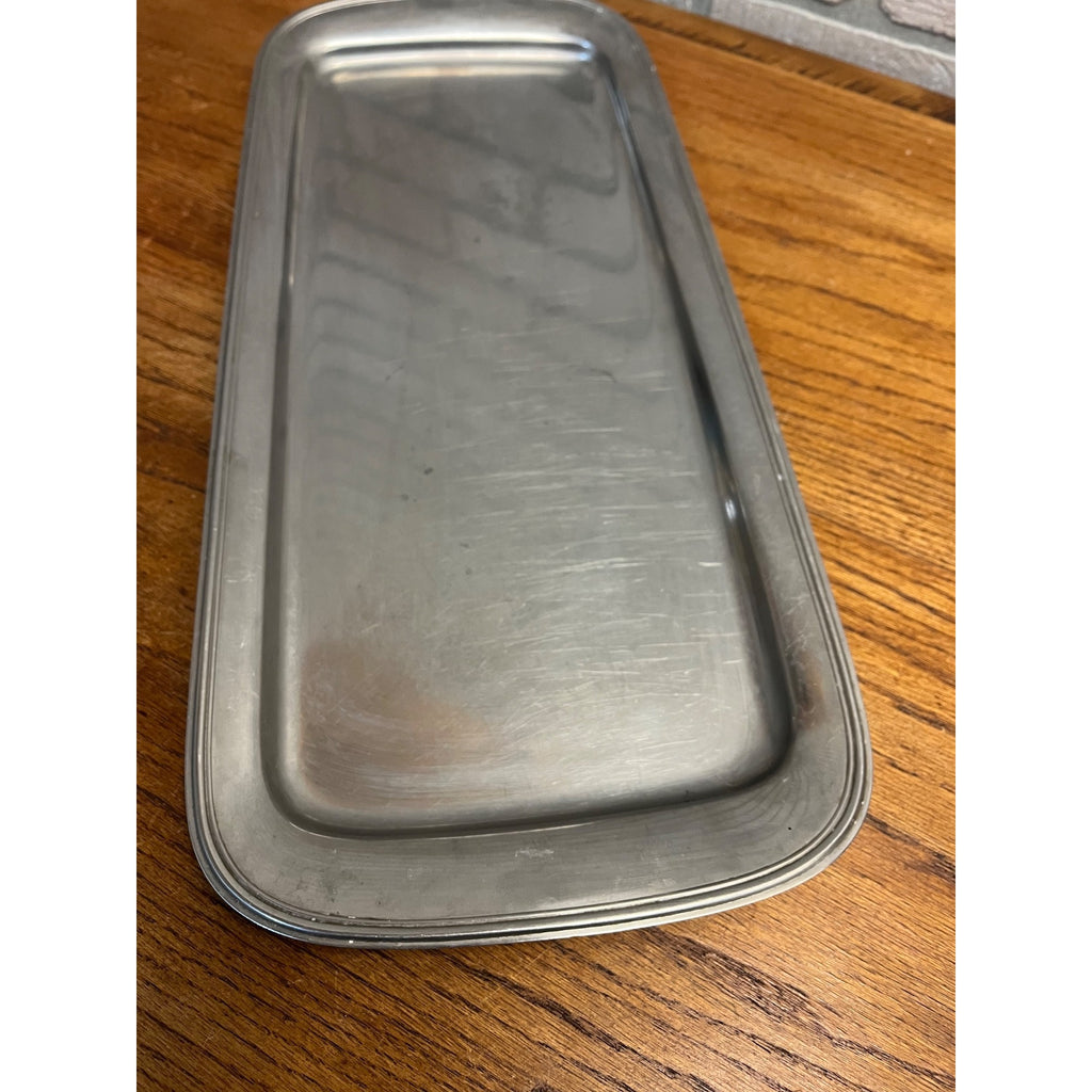 Vintage 1960s MCM Stainless Steel Serving Tray Bread Platter Gabis Sweden 19"