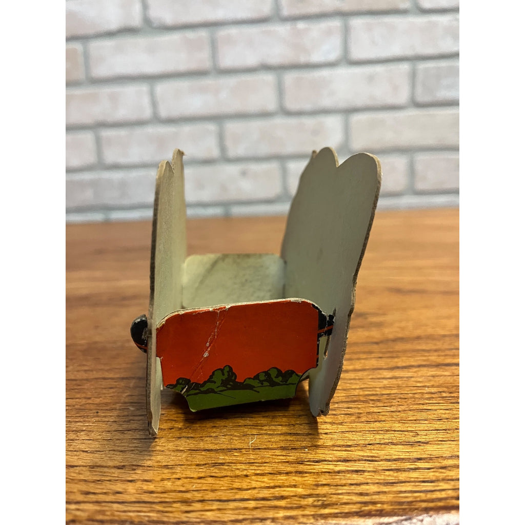 Vintage 1940s Halloween Candy Container Witch Drives Shoe RARE Diecut