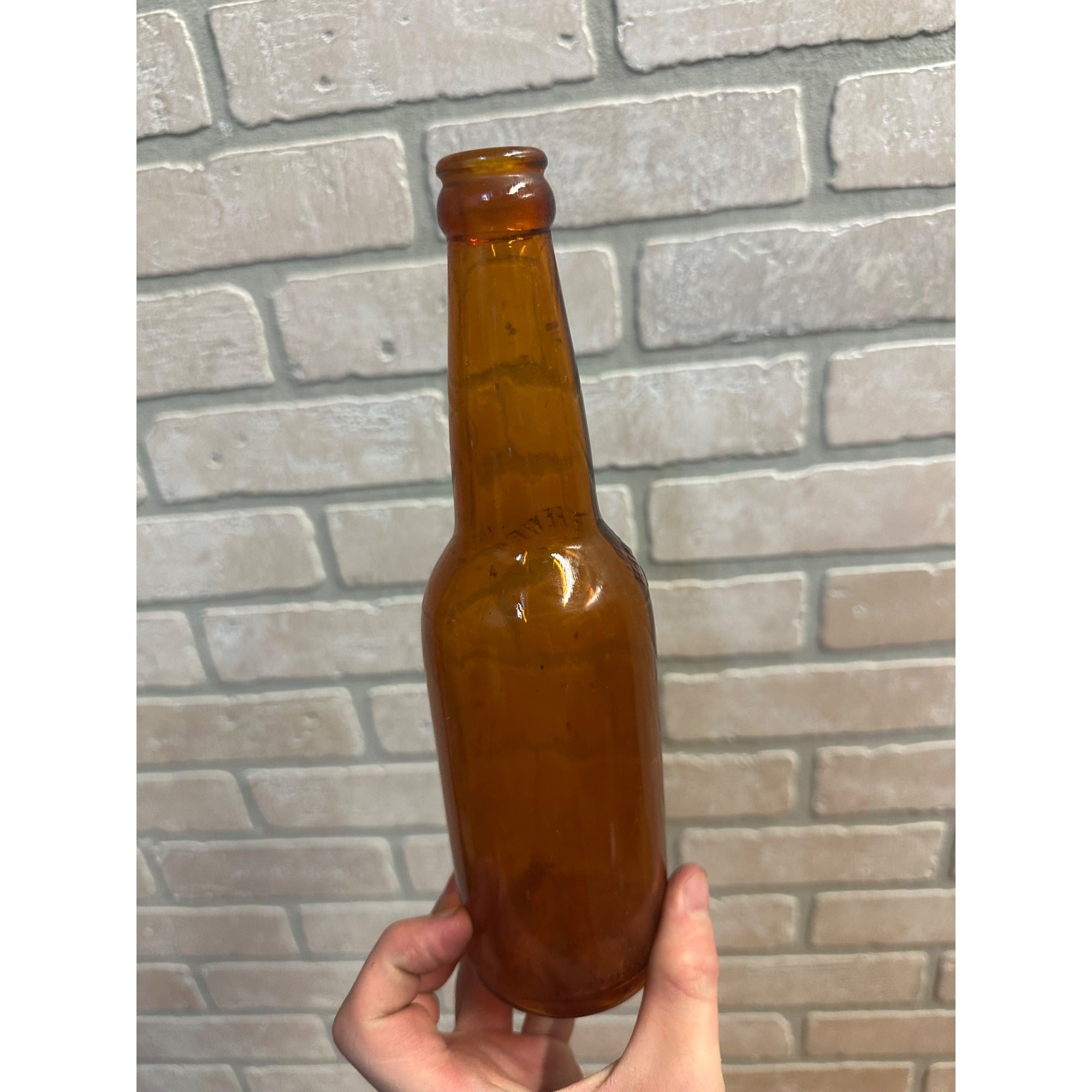 Vintage Kings Brewery Inc Beer Bottle Amber Brown Embossed Brooklyn NY