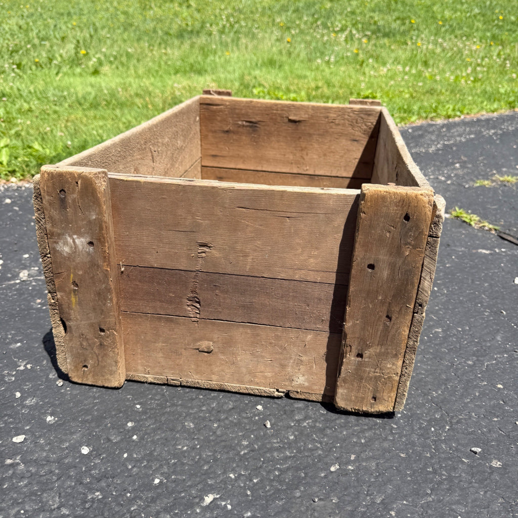 Vintage 1950s National Screw MFG Co Ohio Wooden Industrial Crate Box