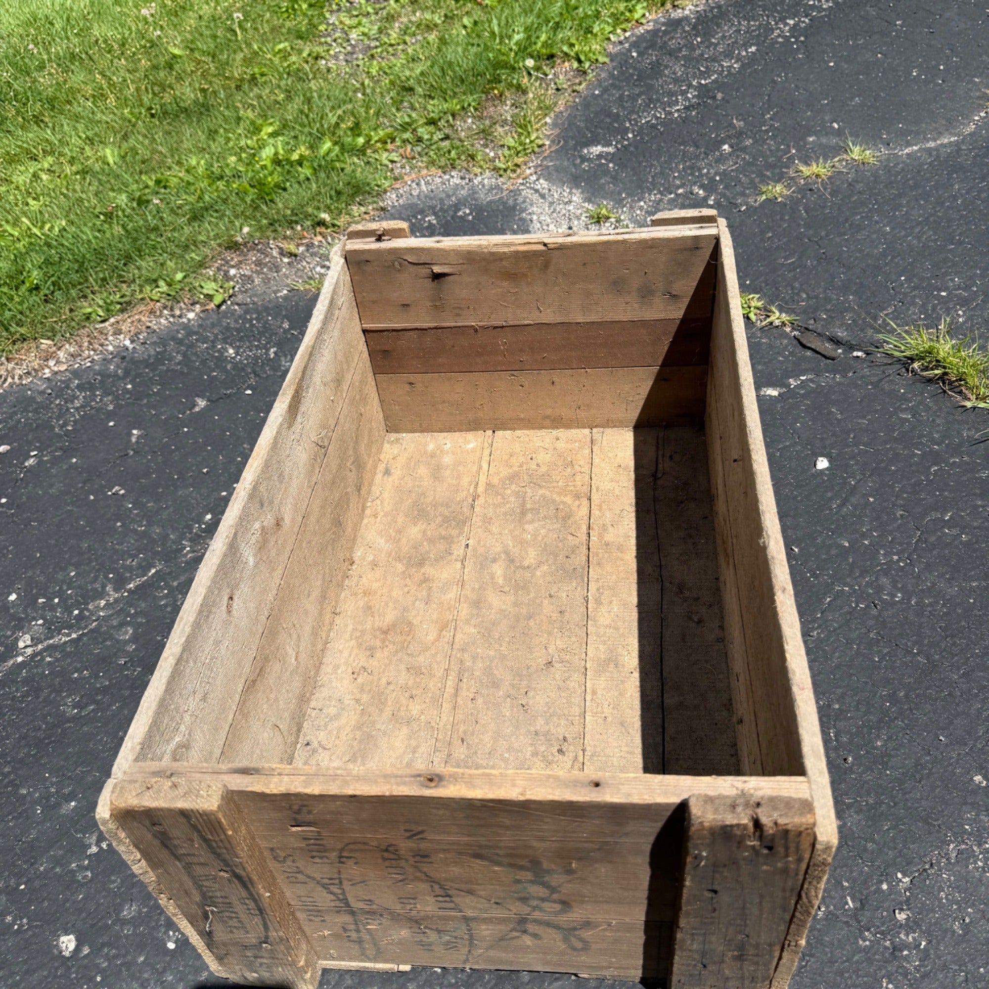 Vintage 1950s National Screw MFG Co Ohio Wooden Industrial Crate Box