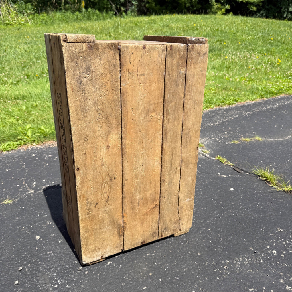 Vintage 1950s National Screw MFG Co Ohio Wooden Industrial Crate Box