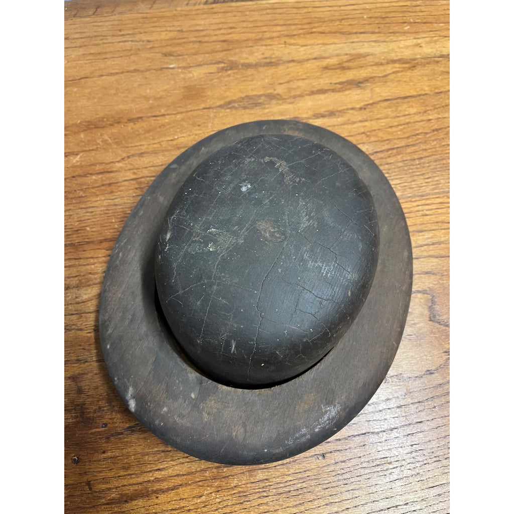 Vintage Peppas & Alex Co Wooden Hat Mold 2pc Millinery Antique Primitive