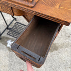 Antique White Sewing Machine Co Cabinet w/ Cast Iron Base Excellent