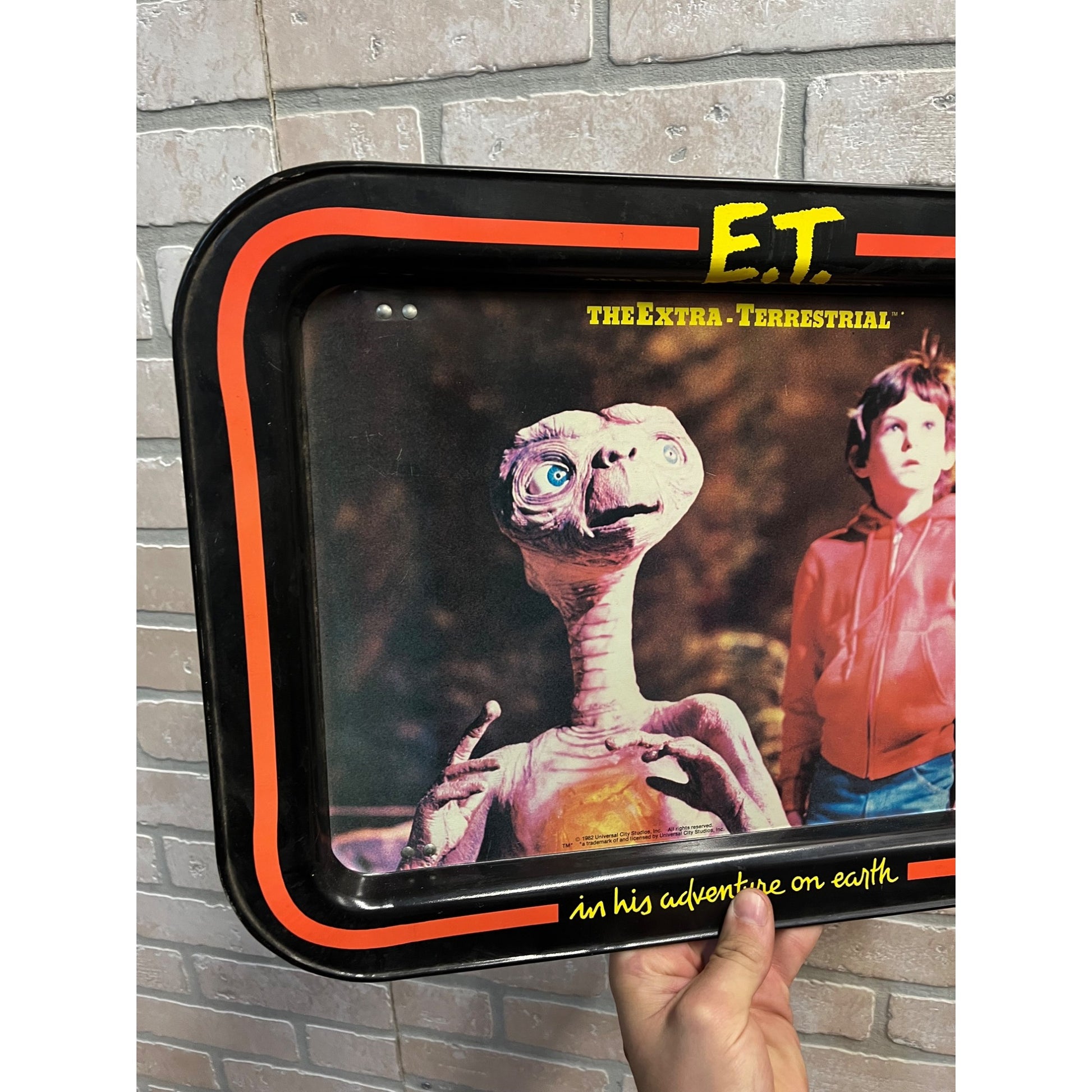 Vintage 1982 E.T. The Extra Terrestrial TV Dinner Metal Tray Movie Alien
