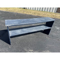 Vintage Wooden Chippy Farmhouse Two-Tier Blue Painted Bench